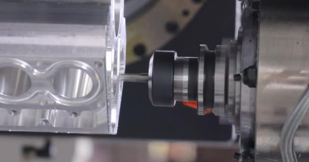 Fraiseuse Cnc Travail Des Métaux Découpe Métal Technologie Traitement Moderne — Video