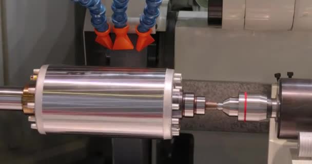 Fresatrice Cnc Lavorazione Dei Metalli Taglio Metallo Moderna Tecnologia Lavorazione — Video Stock