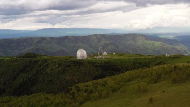 Observatorio Científico Astrofísico Especial Centro Astronómico Para Observaciones Terrestres Del — Vídeo de stock