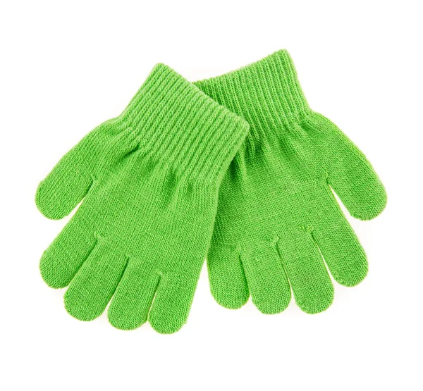 Knitted woolen baby gloves — 스톡 사진