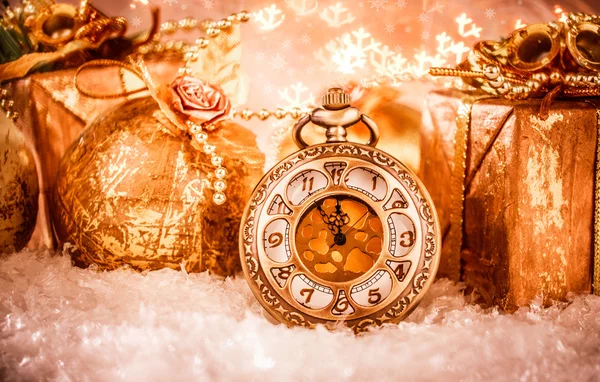 Christmas pocket watch — Stock Photo, Image