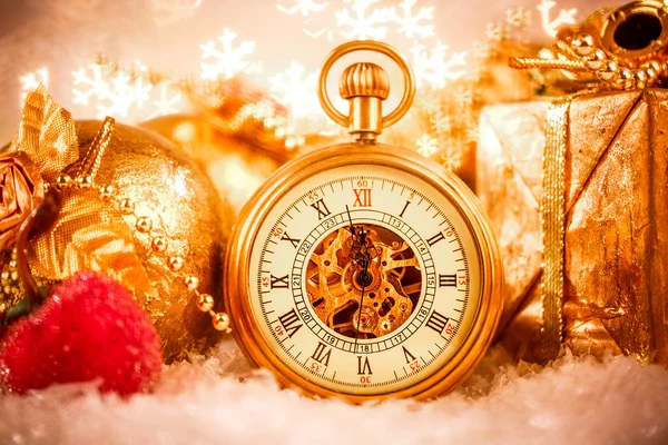 Weihnachten Taschenuhr — Stockfoto