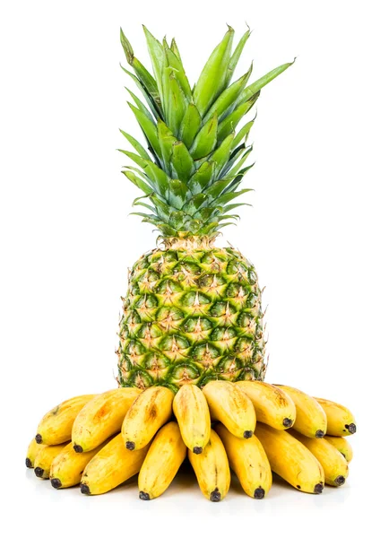 Ananász, banán — Stock Fotó