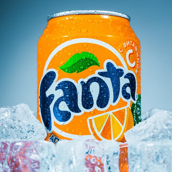 Kan fanta orange — Stockfoto