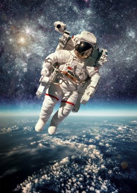Astronaut in outer space clipart