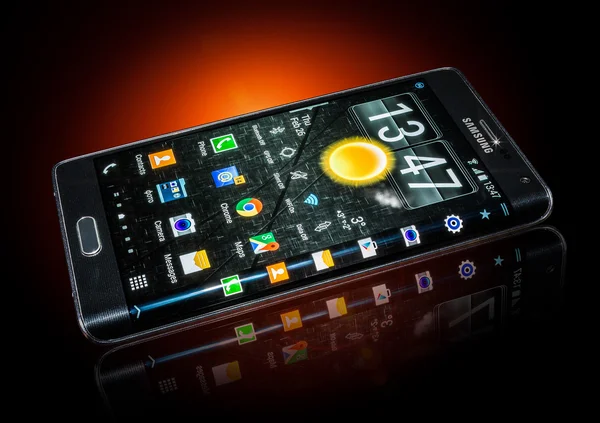 Samsung Galaxy Megjegyzés Edge — Stock Fotó