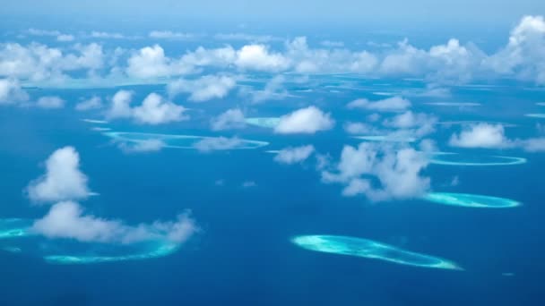 Malediven eilanden luchtfoto. — Stockvideo