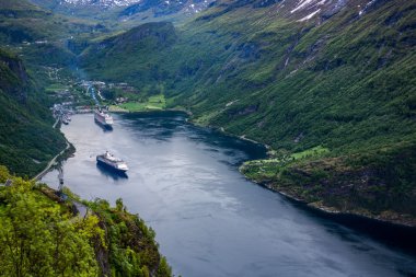 Geiranger fiyort, Norveç.