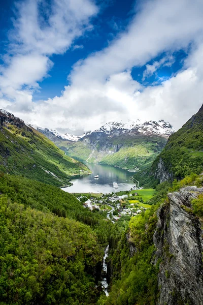 Geiranger Фіорду, Норвегія . — стокове фото