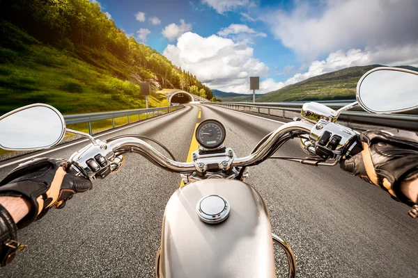 Biker First-person view — Stock Photo, Image