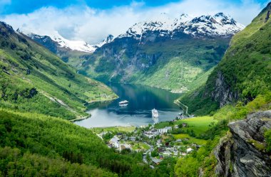 Geiranger fiyort, Norveç.