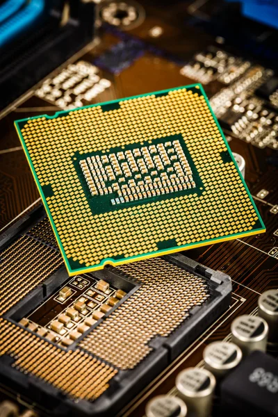 Modern processor and motherboard — Stock Photo, Image