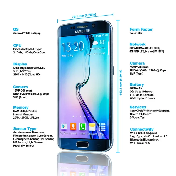 Samsung Galaxy S6 borde — Foto de Stock