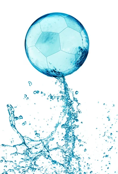 Splash soccer balll isolated — Stock Photo, Image