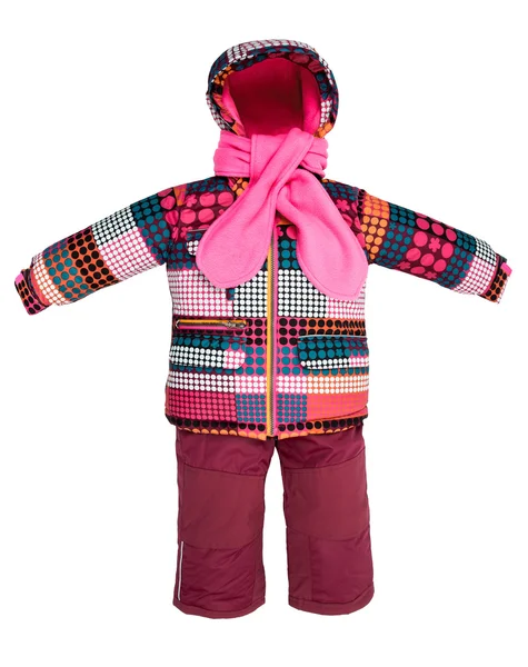 Childrens snowsuit vallen — Stockfoto