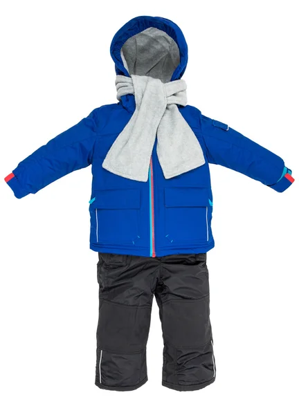 Childrens snowsuit vallen — Stockfoto