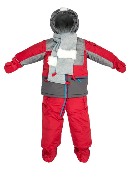 Childrens snowsuit fall — Stock Photo, Image