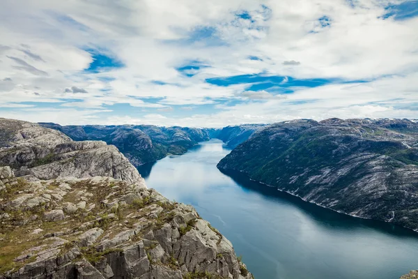 Güzel doğa Norveç - Sognefjorden. - Stok İmaj