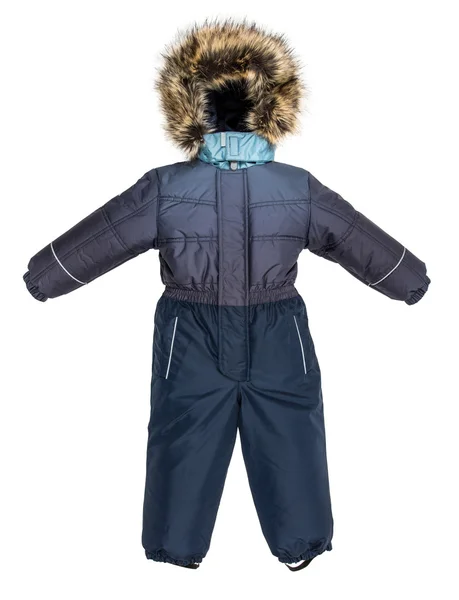 Childrens snowsuit vallen — Stockfoto