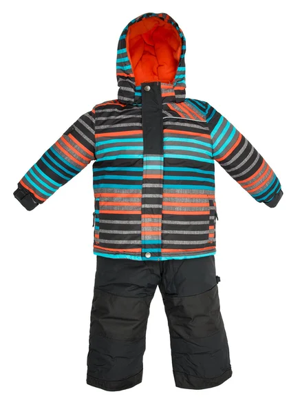 Childrens snowsuit fall — Stock Photo, Image