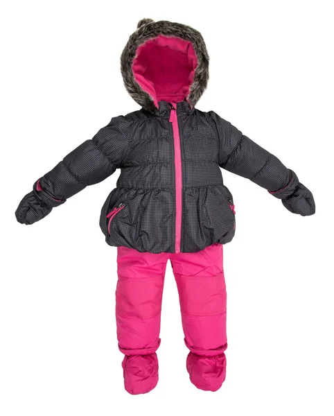 Dzieci snowsuit upadku — Zdjęcie stockowe