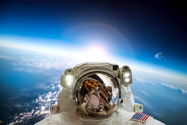 Astronaut in outer space — Stock Photo, Image