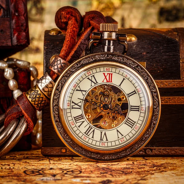 Vintage orologio da tasca — Foto Stock