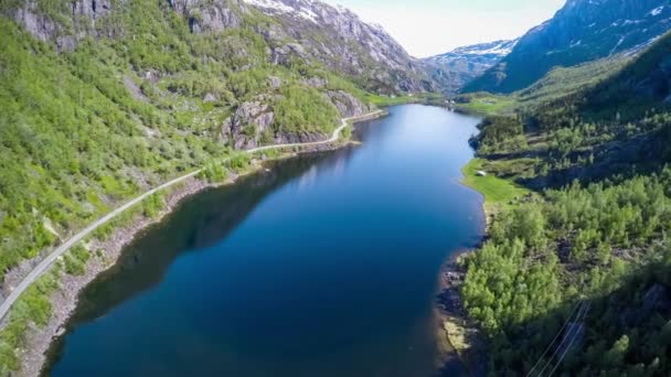 Εναέρια πλάνα όμορφη φύση Norway. — Αρχείο Βίντεο