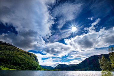 Güzel doğa Norveç.