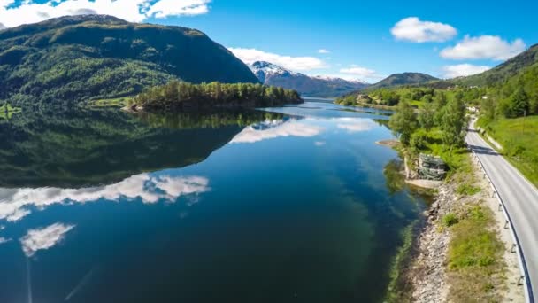 Imágenes aéreas de Beautiful Nature Norway. Disparo en 4K (ultra alta definición (UHD) )) — Vídeos de Stock