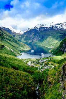 Geiranger fiyort, Norveç.