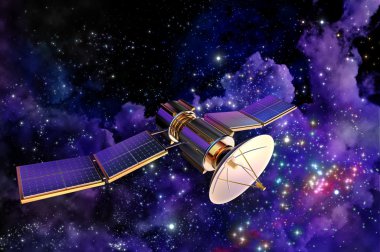 bir yapay uydunun Earth 3D modeli