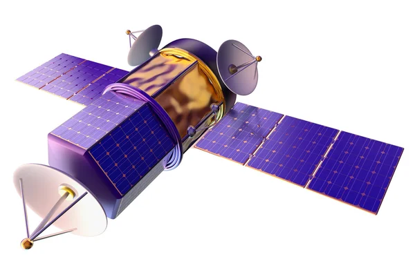 3D model sztucznego satelity ziemi — Zdjęcie stockowe