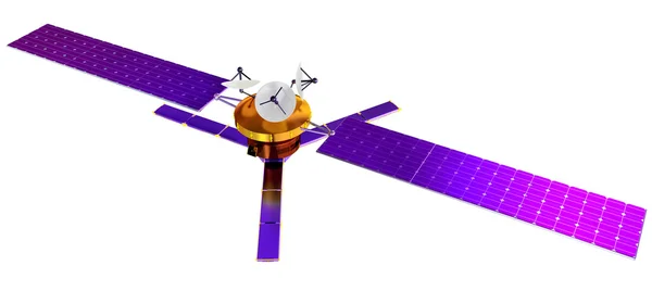 Bir yapay uydunun Earth 3D modeli — Stok fotoğraf