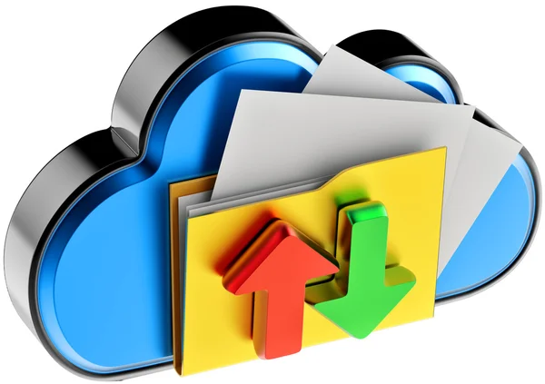 Cloud computing en verkeer digitale documenten — Stockfoto