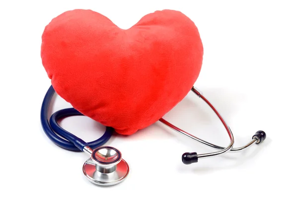 Serce i stetoskop — Zdjęcie stockowe