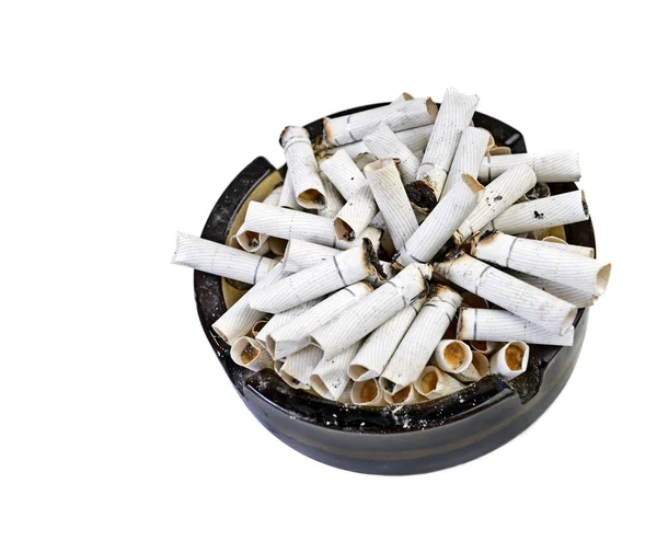 Many butts in ashtray Royalty Free Stock Photos