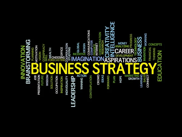 Business strategy word cloud — Stock Vector