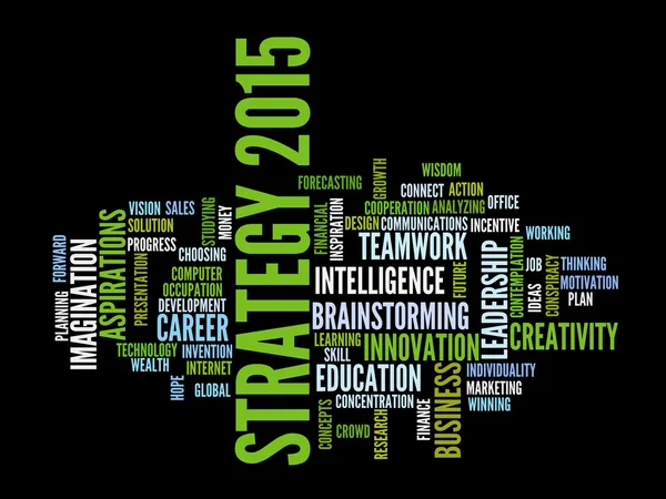 Strategi 2015 word cloud — Stock vektor