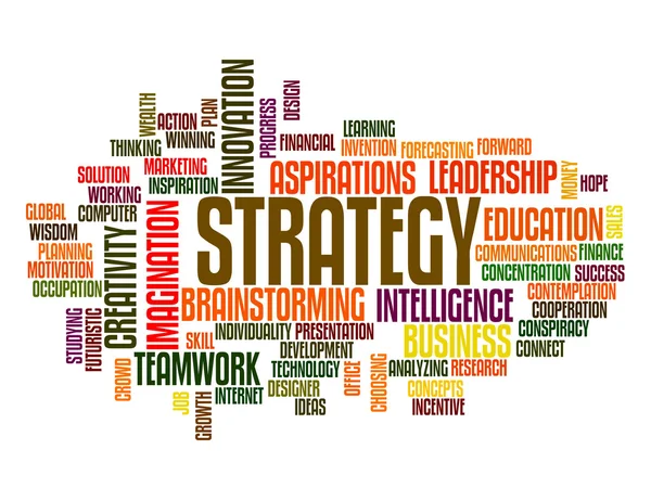 Strategy word cloud — Stock Vector
