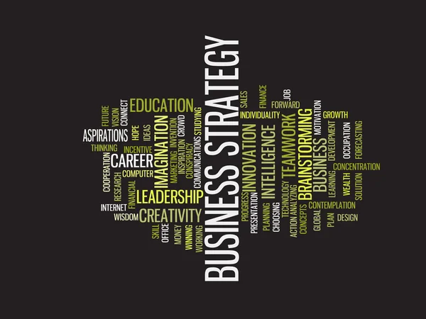 Business strategy word cloud — Stock Vector