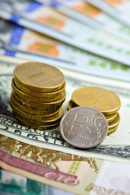 ruble para Doları notlar üzerinde