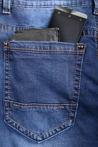 jeans with wallet and phone