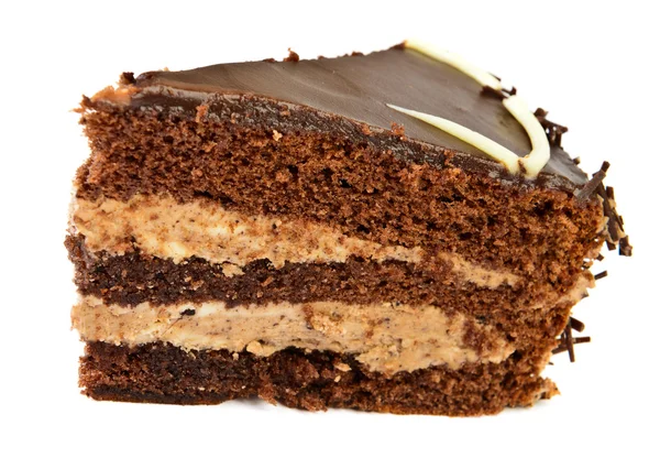 Tranche de gâteau au chocolat — Photo