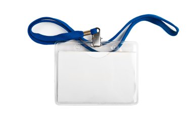Badge  identification white blank plastic id card clipart