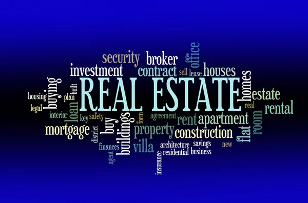 Real estate concept  word cloud — Stock Photo, Image