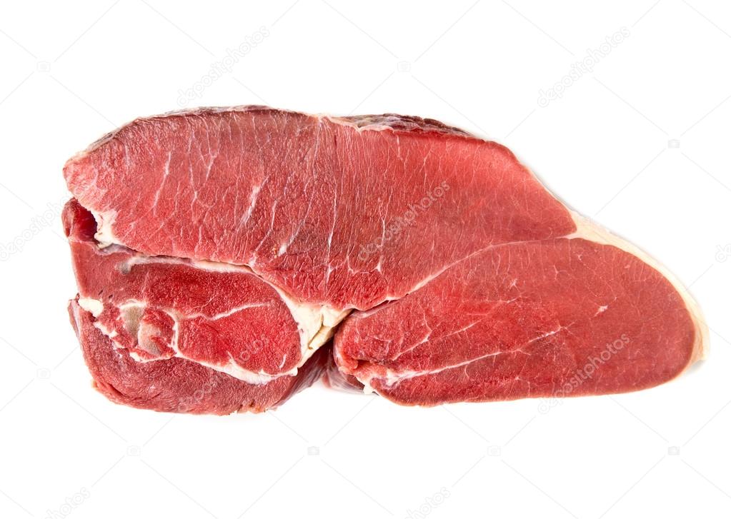 raw beef meat piece isolated