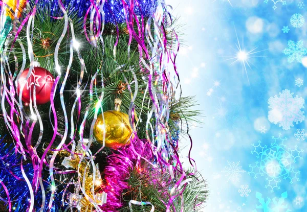 Ornamenti natalizi sull'albero di Natale — Foto Stock