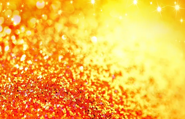 Yellow holiday glitter background — Stock Photo, Image