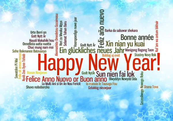 Happy New Year Words cloud — Stock Photo, Image